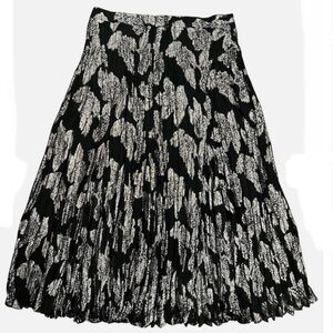 Banana Republic Crinkle Flare Floral Midi Skirt
